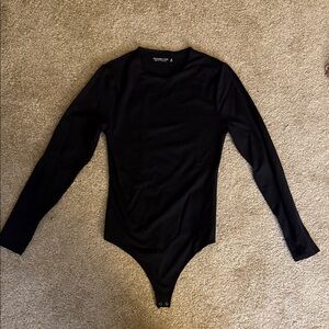 Abercrombie & Fitch Sleek Black Long Sleeve Bodysuit